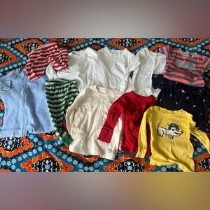 Carters Boys assorted tee’s, pajamas,